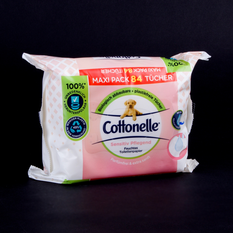 Vlhčený toaletní papír Sensitive Cottonelle