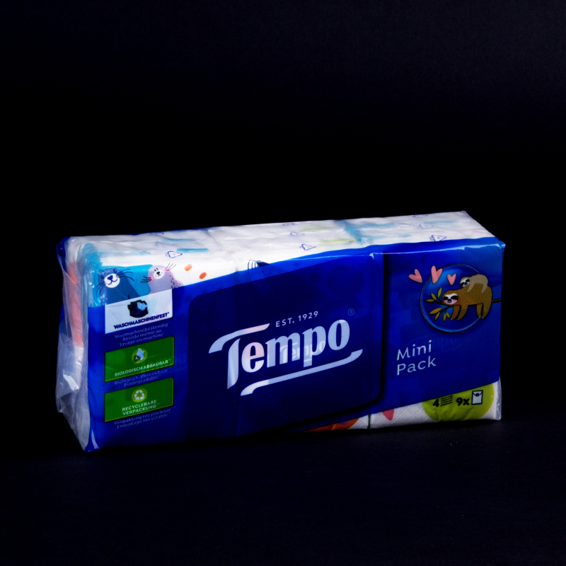 Tempo mini kapesníčky 4 vrstvé 9 balíčků