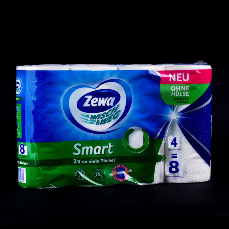 Papírové role Zewa Smart bez ruličky 2 vrstvé 4ks